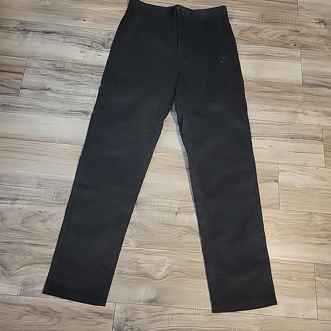 Nike Pants Trousers Corduroy Chino Fz0786-010 Black $95 Men's Size 30x32